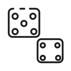 Casino Dice Luck Line Icon