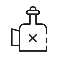 Obraz premium Liquor Drink Grog Line Icon