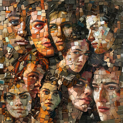 Mosaico rostros