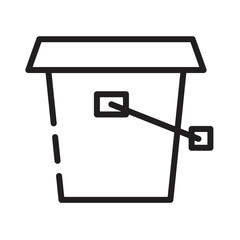Bucket Paint Painting Line Icon