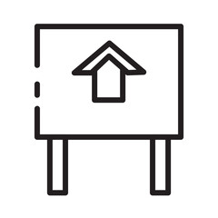 Canvas Noticeboard Painting Line Icon