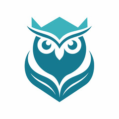 Creative Educational logo vector art illustration with a Owl icon logo design.