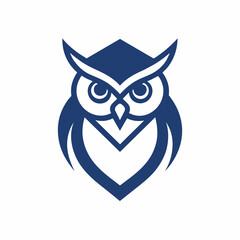 Minimalist Educational logo vector art illustration with a Owl icon logo design.