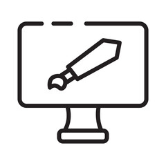 Art Design Digital Line Icon