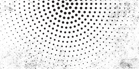 Abstract white and gray color geometric round shape background concept. Halftone dots design background. 