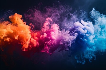 Colorful puff of smoke 