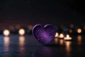 Obraz premium Purple heart_kpop lovers