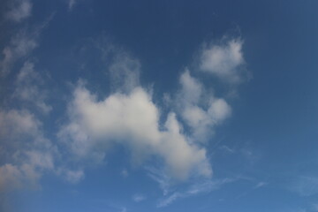 Blue sky with cloud. Clearing day and Good weather in the morning.