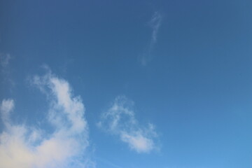 Blue sky with cloud. Clearing day and Good weather in the morning.