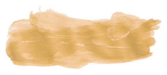 Shiny light brown brush watercolor painting isolated on transparent background. watercolor png