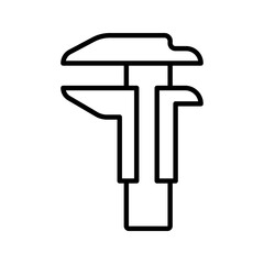 Vernier caliper icon. sign for mobile concept and web design color editable