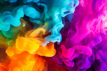 Colorful Ink Swirl Motion - made with Generative AI