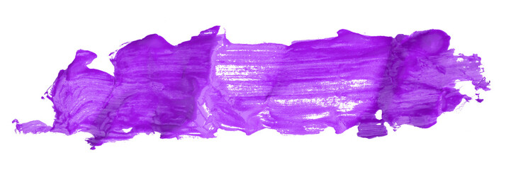 Shiny purple brush watercolor painting isolated on transparent background. watercolor png