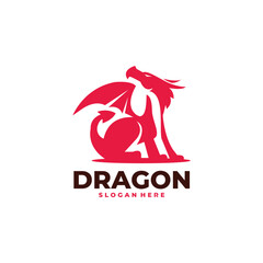 Dragon modern logo vector