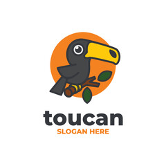 toucan cute logo vector