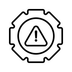 System error icon, system not working sign color editable