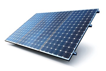 set of solar panel isolated on white background 