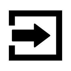 Login square arrow vector icon. Editable icon for web and mobile color editable