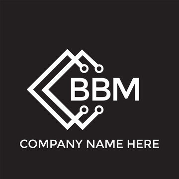 BBM letter technology logo design on black background. BBM creative initials letter IT logo concept. BBM setting shape design
