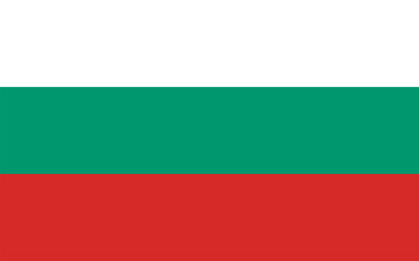 The flag of Bulgaria. Flag icon. Standard color. Vector illustration.	
