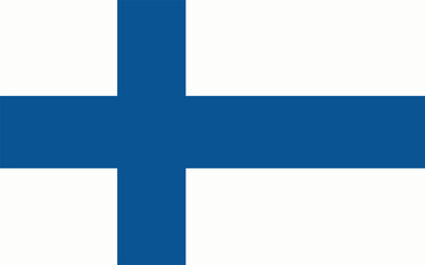 The flag of .finland Flag icon. Standard color. Vector illustration.	
