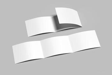 Blank landscape trifold with a silver sand background