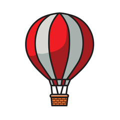 Naklejka premium Illustration Vector Graphic Cartoon of a Air Balloons Floating in the Sky