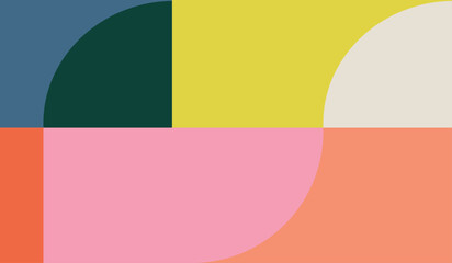 Simple with vintage colors shapes geometric vector background design