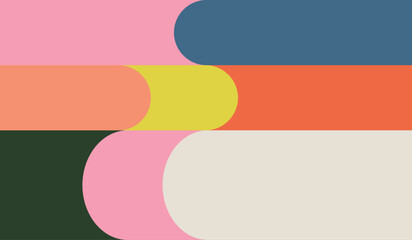 Simple with vintage colors shapes geometric vector background design