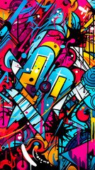 Fototapeta premium Abstract street art graffiti