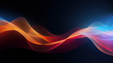 Abstract wavy background with dynamic energy lines and waveforms