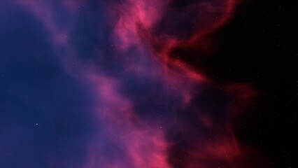 Space background. Nice clean colorful nebula with star field. 3D rendering
