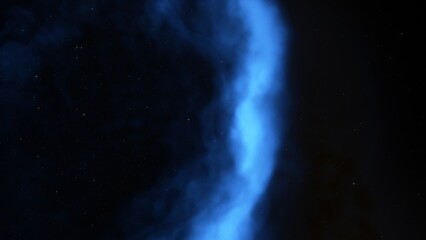 Space background. Nice clean colorful nebula with star field. 3D rendering
