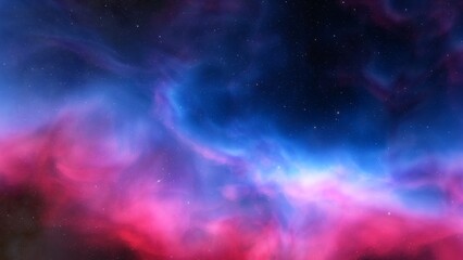Space background. Nice clean colorful nebula with star field. 3D rendering
