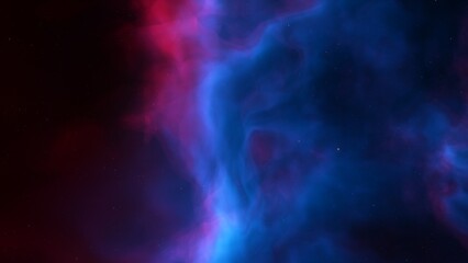 Space background. Nice clean colorful nebula with star field. 3D rendering
