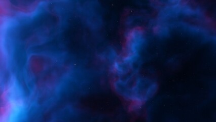 Space background. Nice clean colorful nebula with star field. 3D rendering
