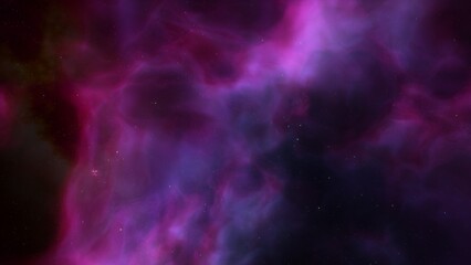 Space background. Nice clean colorful nebula with star field. 3D rendering
