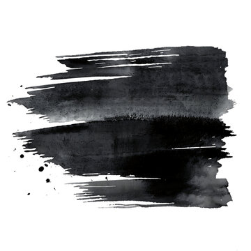 recommend clip art: A vector graphic design featuring black ink brush strokes horizontally smudged from right to left. Isolated on transparent background. 