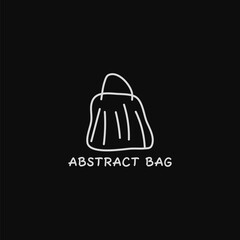 Abstract shopping bag logo from lines. Suitable for online shop businesses and bag manufacturers.