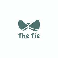 Bow tie logo in the shape of a person. Suitable for fashion business.