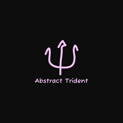 Abstract trident logo from lines.