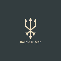 Trident logo with two opposite ends.