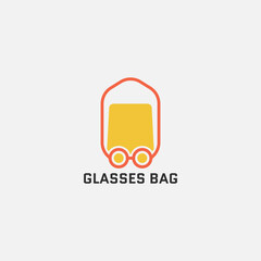 Shopping bag logo in the shape of glasses. Suitable for online shop businesses and bag manufacturers.
