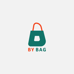 The shopping bag logo is in the shape of the letter B. Suitable for online shop businesses and bag manufacturers.
