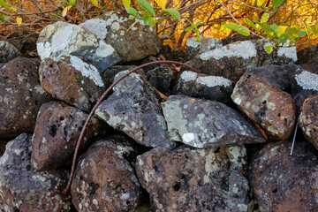 wall built by blackbirding South sea islanders in bargara, near bundaberg, queensland