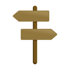 Wooden sign vector isolated illustration