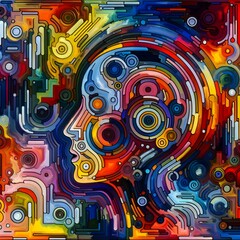 Fototapeta premium abstract background with circles