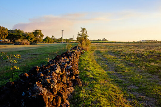 wall built by blackbirding South sea islanders in bargara, near bundaberg, queensland