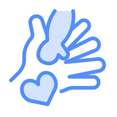 Baby Icon With Linear Color Style 