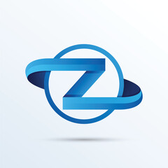 Abstract Letter Z Logo, 3D Sphere Logo